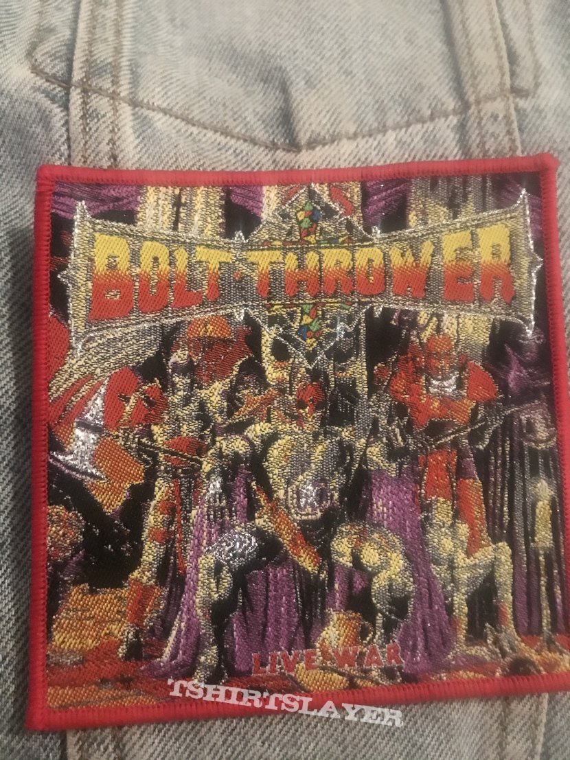 Bolt thrower- live war woven patch 