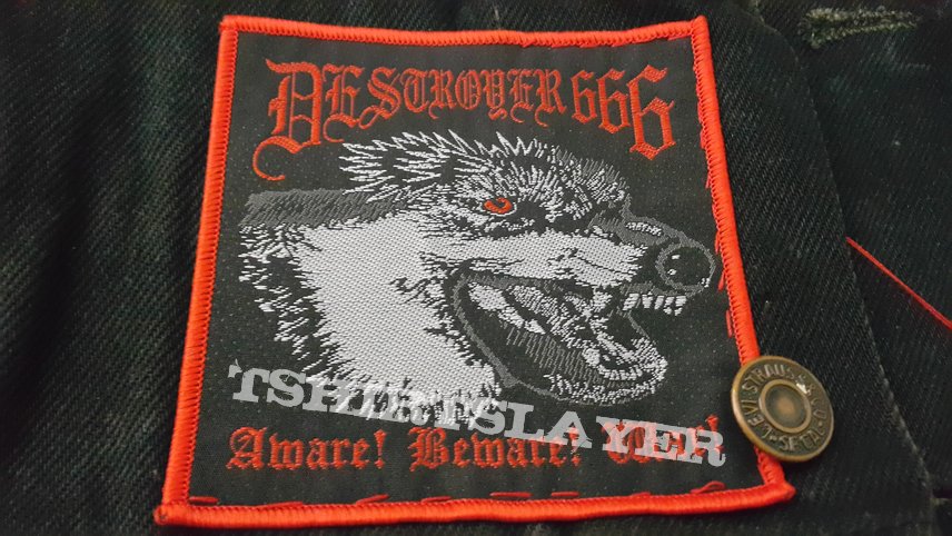 Deströyer 666 - Aware! Beware! War! Woven Patch