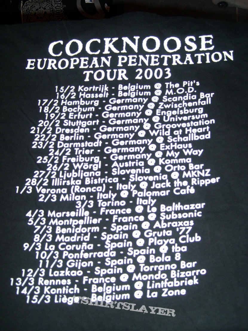 COCKNOOSE European Penetration Tour 2003