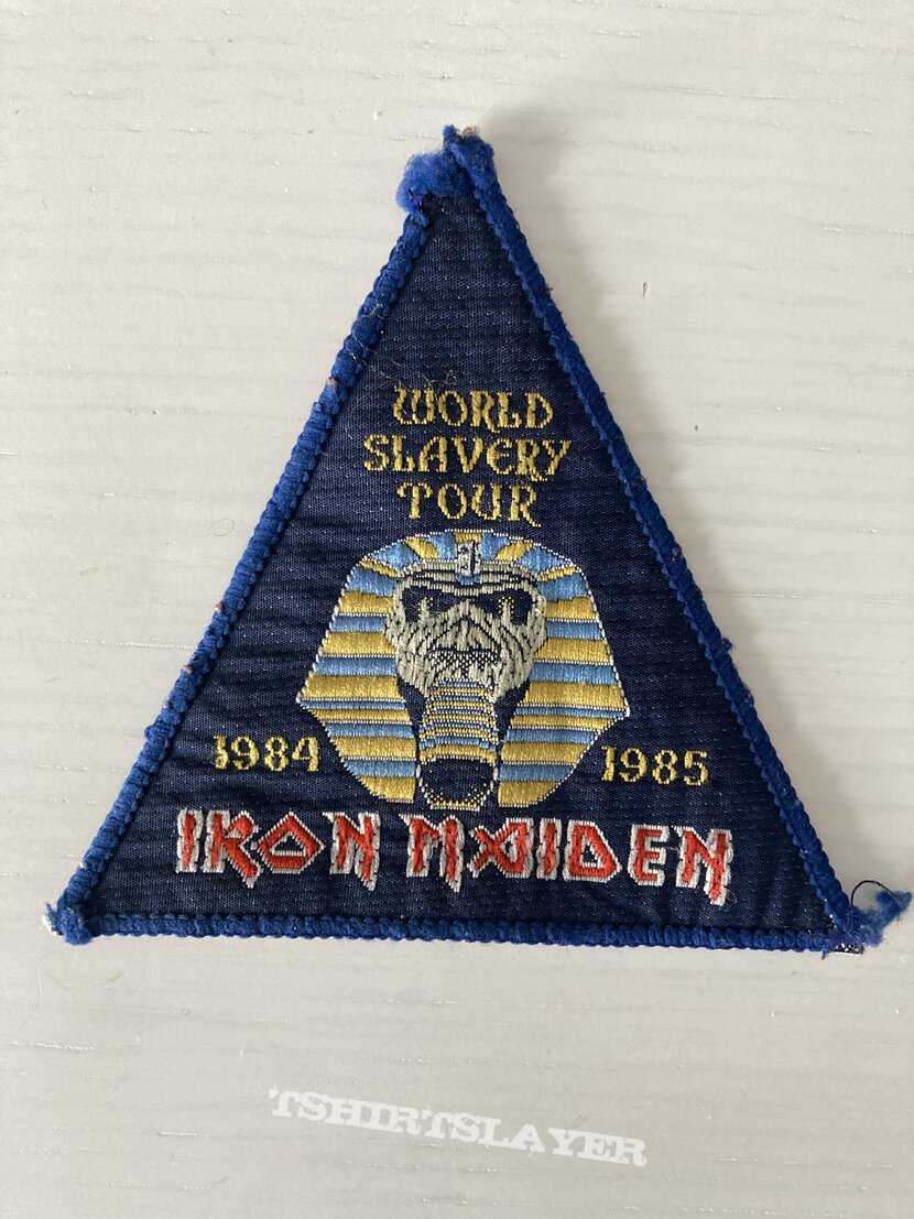 Iron Maiden World Slavery Tour triangle patch