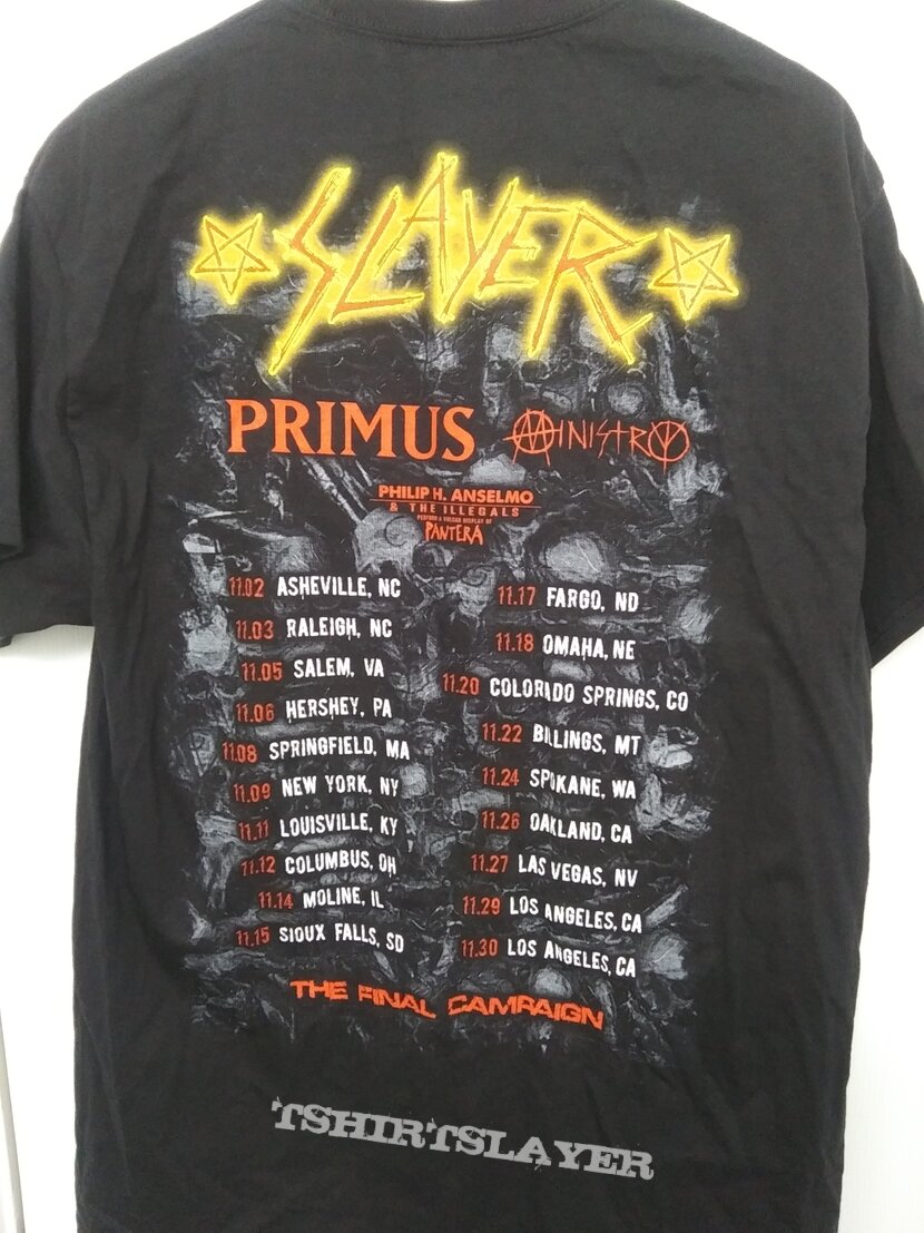 slayer tour shirt 2002