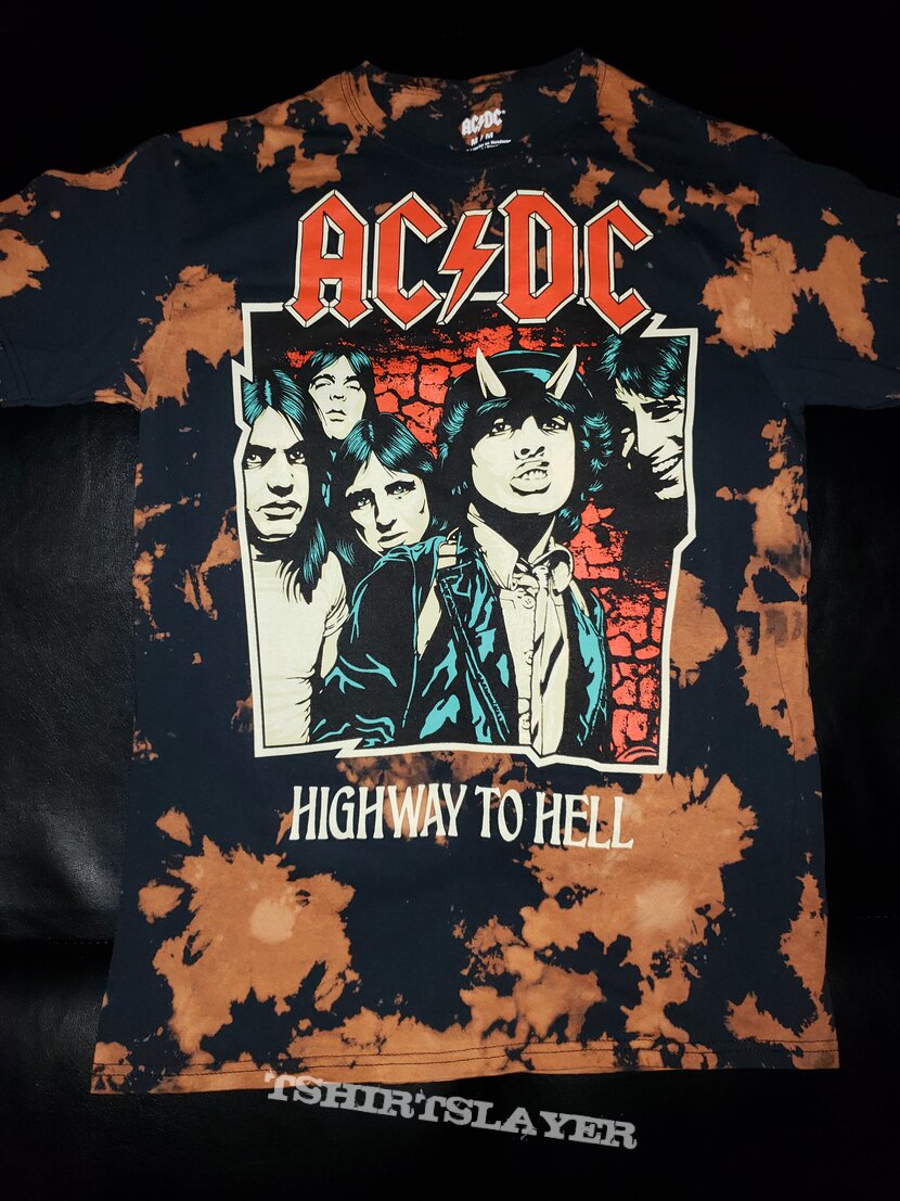 AC/DC "Highway To Hell" washed finish shirt | TShirtSlayer TShirt and  BattleJacket Gallery