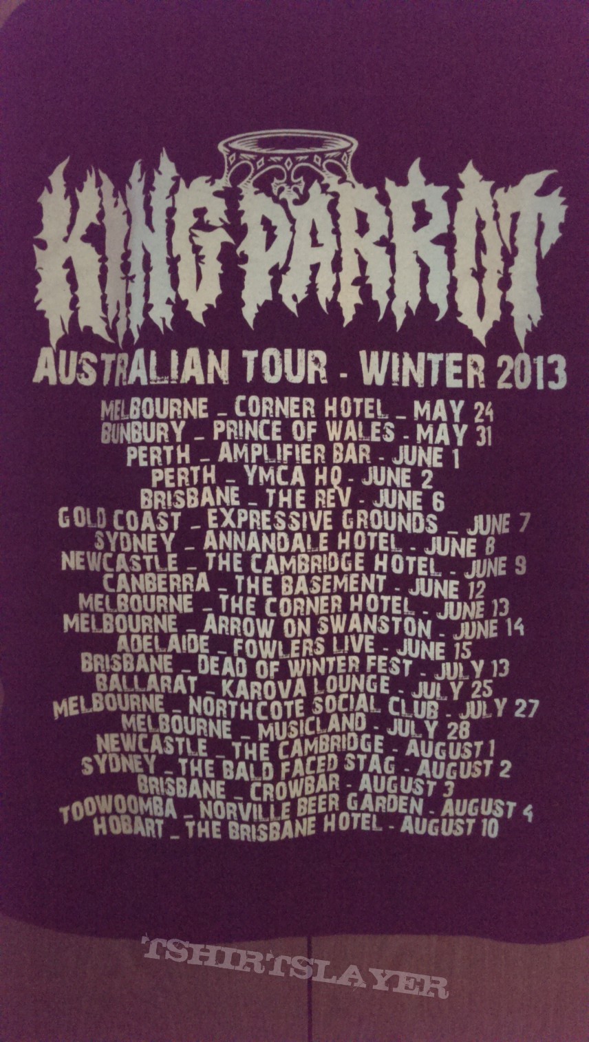 King Parrot 2013 Australian Tour Shirt