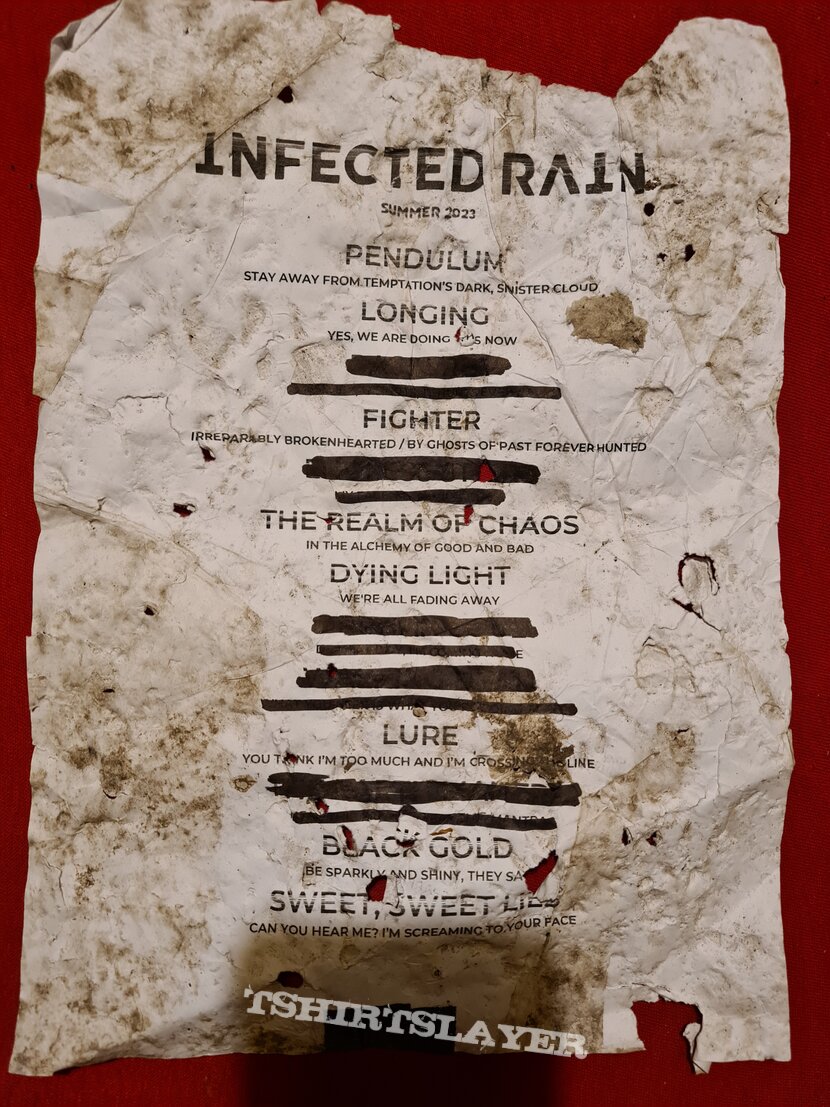 INFECTED RAIN setlist Brutal Assault 2023