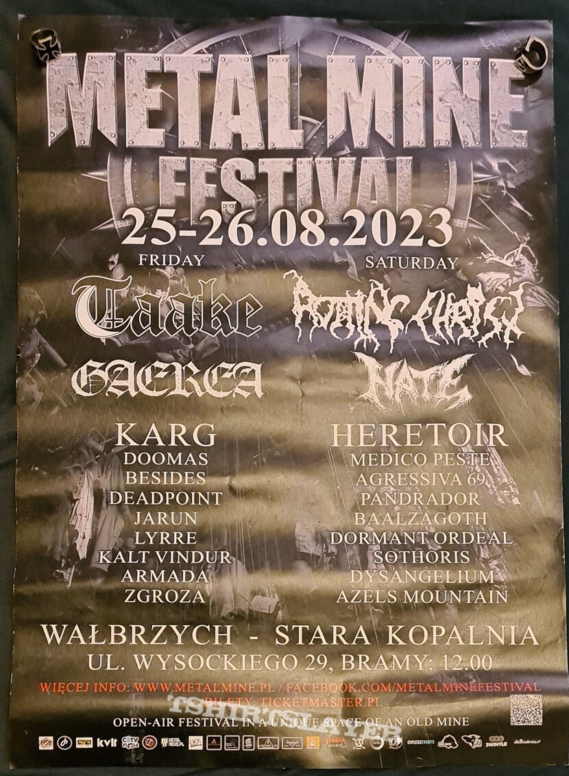 Taake METALMINE Festival concert poster