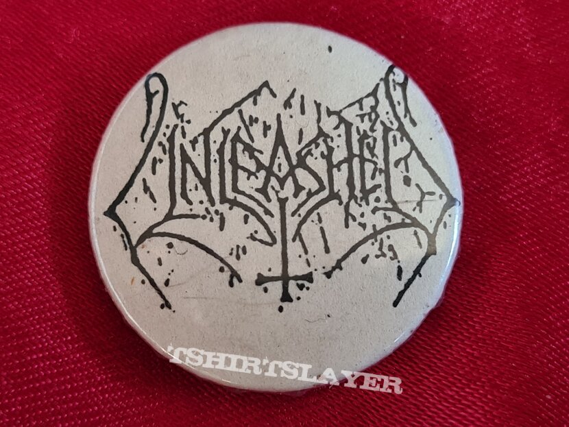 UNLEASHED old 90&#039;s button badge