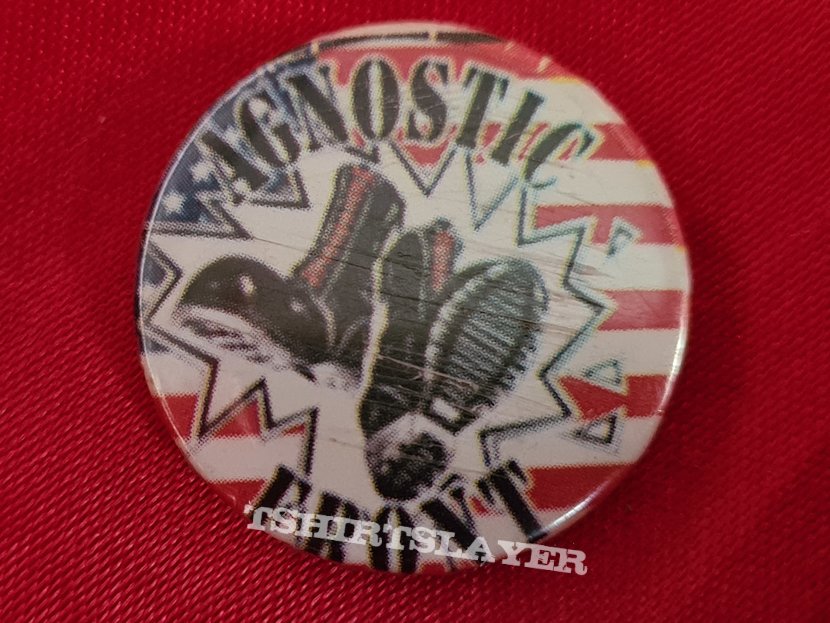 AGNOSTIC FRONT old 80&#039;s button badge 