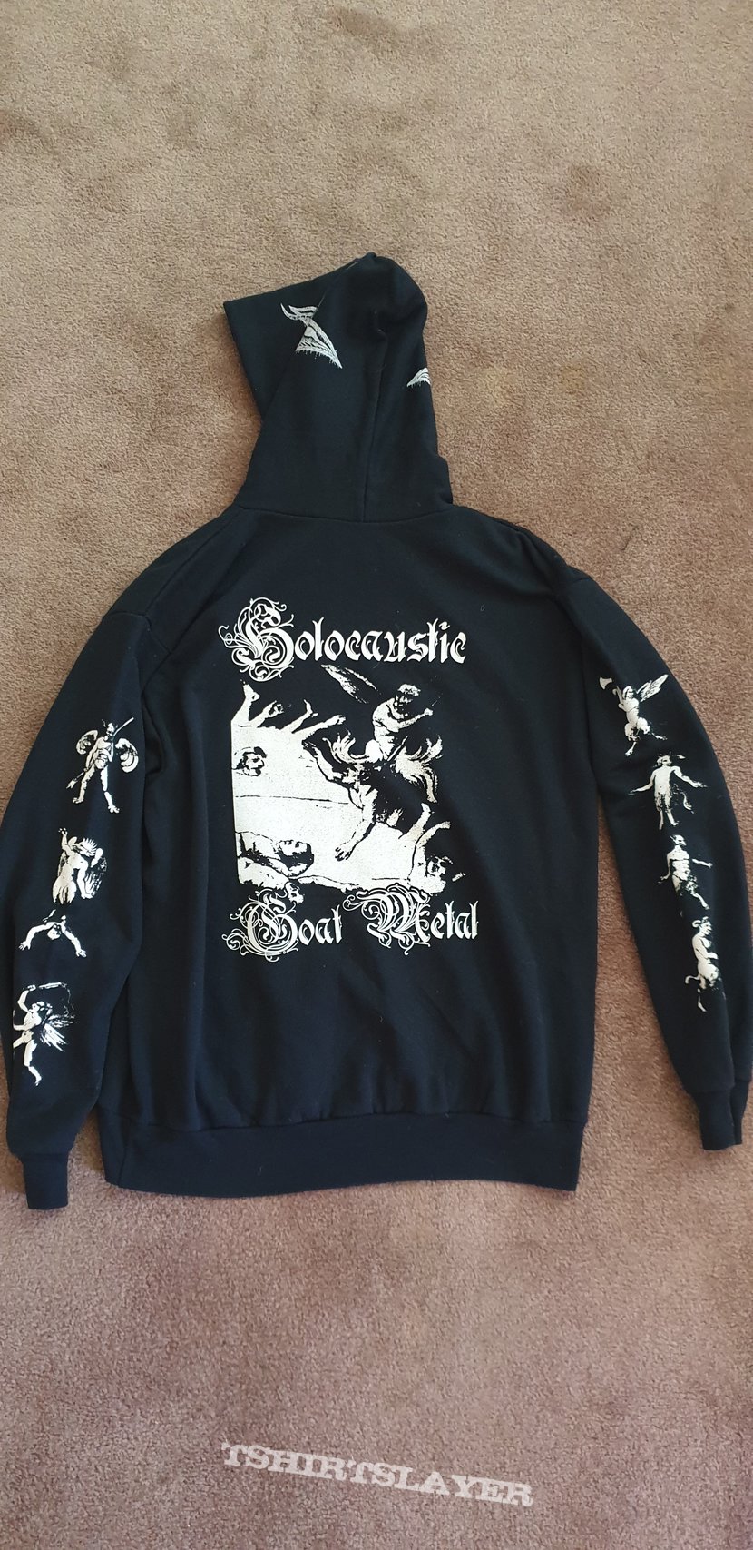 Necroholocaust Holocaustic goat metal hoodie.