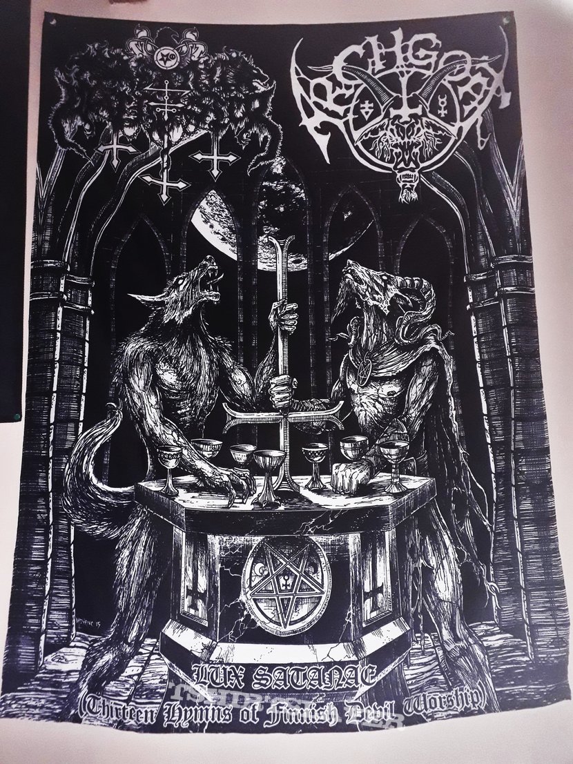  Satanic Warmaster / Archgoat - Lux Satanae (Thirteen Hymns of Finnish Devil Worship) Flag