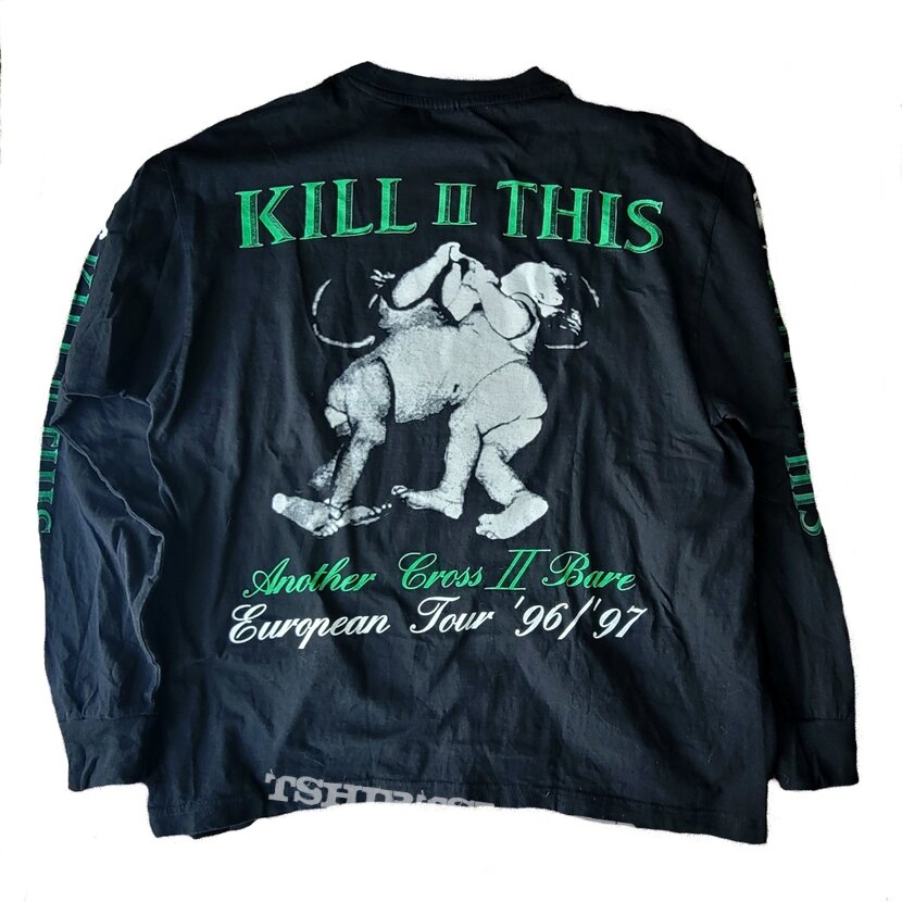 Kill II This Another Cross II Bare European Tour &#039;96/&#039;97 long sleeve (XL) black. 1996