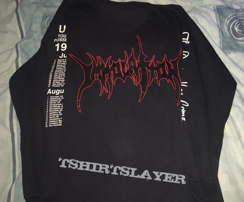 Immolation - US Tour of Possession 1992 | TShirtSlayer TShirt and ...