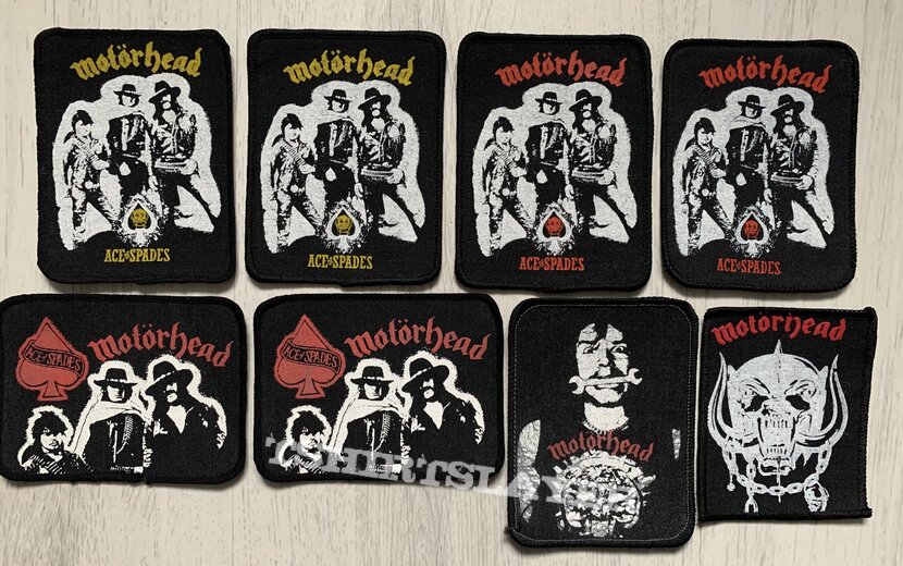 Motörhead - Ace of Spades, Snaggletooth and Philty Animal /vintage printed patches