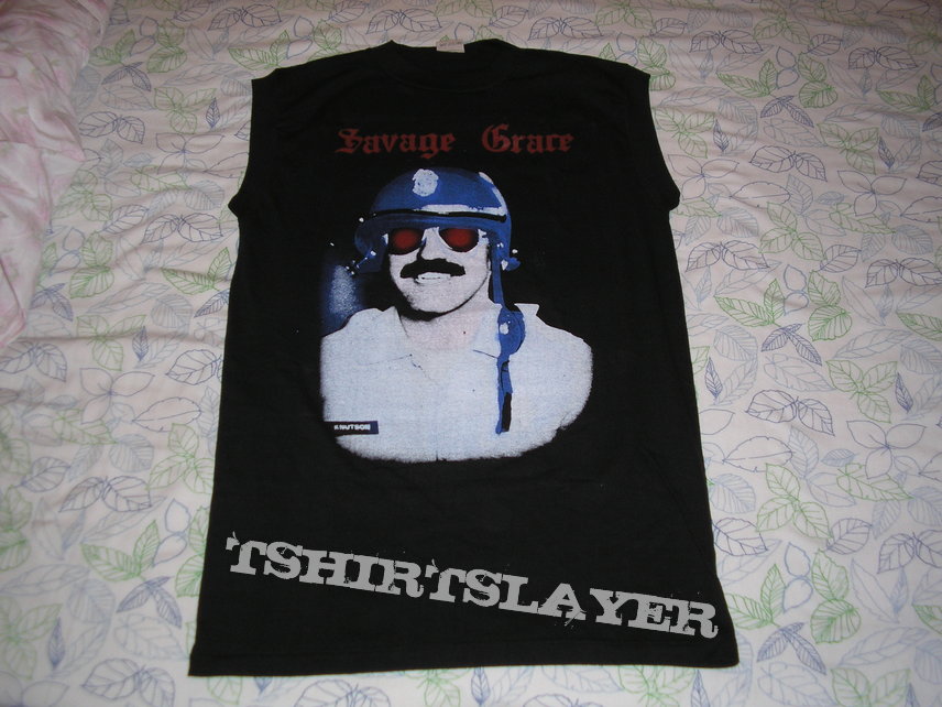 original SAVAGE GRACE 1986 tour muscle shirt