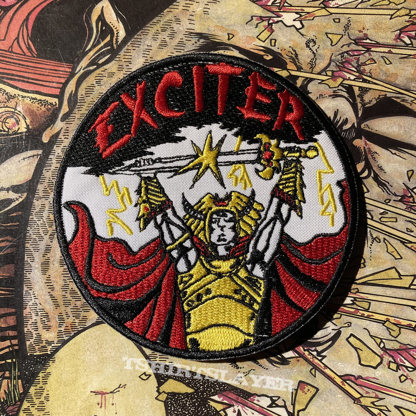 Exciter Long Live the Loud embroidered circular patch TShirtSlayer