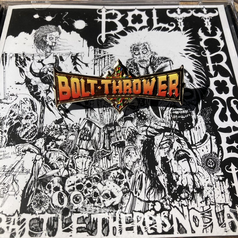 Bolt Thrower logo pin by AWHP