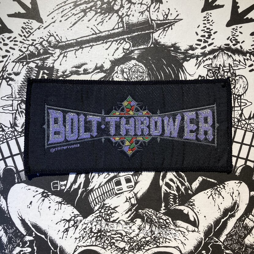 vintage Bolt Thrower woven logo patch