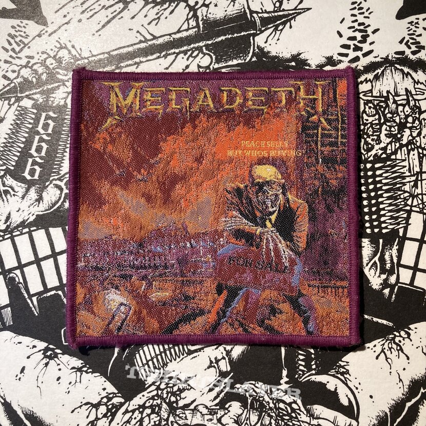 Megadeth - Peace Sells but Who’s Buying? woven patch (purple border)