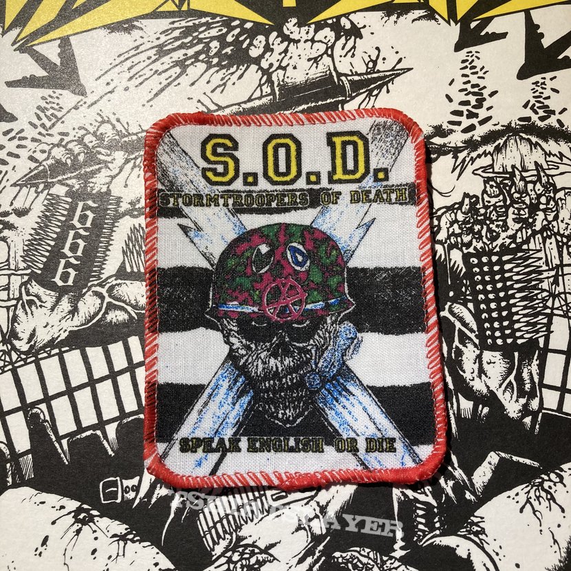 S.O.D. - Speak English or Die VTG printed patch 