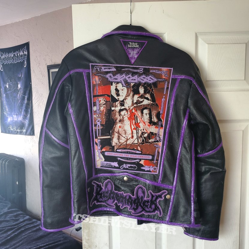 Black Dahlia Murder Leather jacket w/ glow in the dark paint 