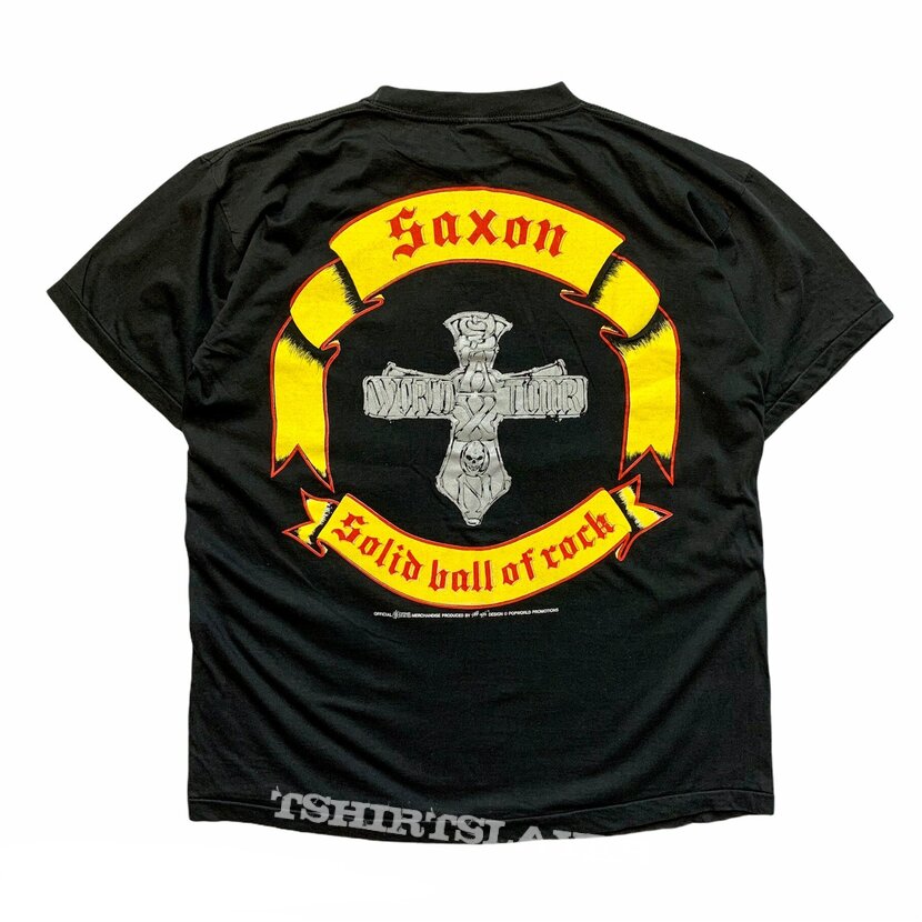 Saxon Solid Ball of Rock 1990 T-shirt