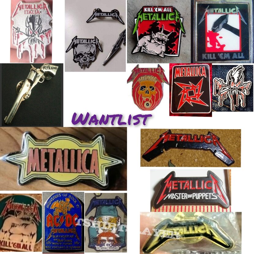 Wantlist Metallica Pins 