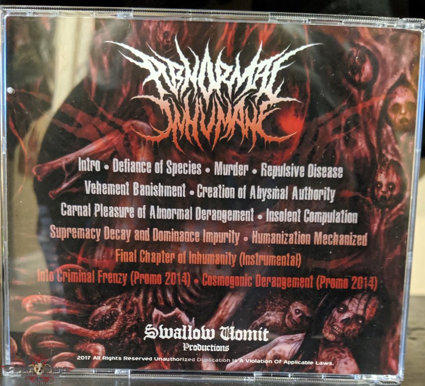 Abnormal Inhumane-Disgusting Cruelty Of Homicide Cd