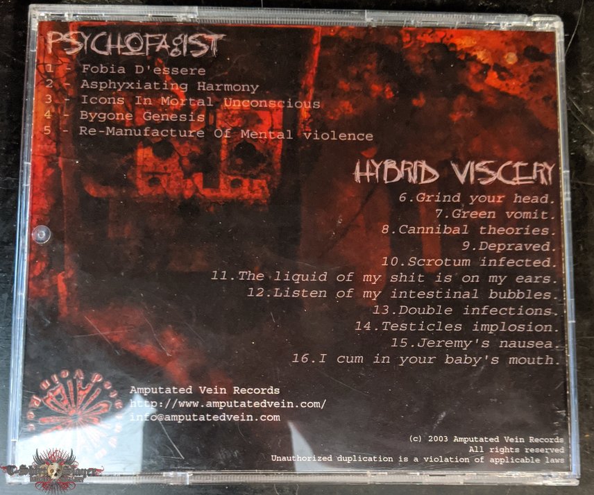 Psychofagist Selfless Spite Split Cd