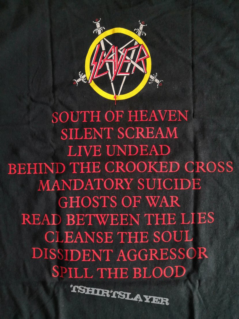 Slayer - South Of Heaven (Tracks on the back)