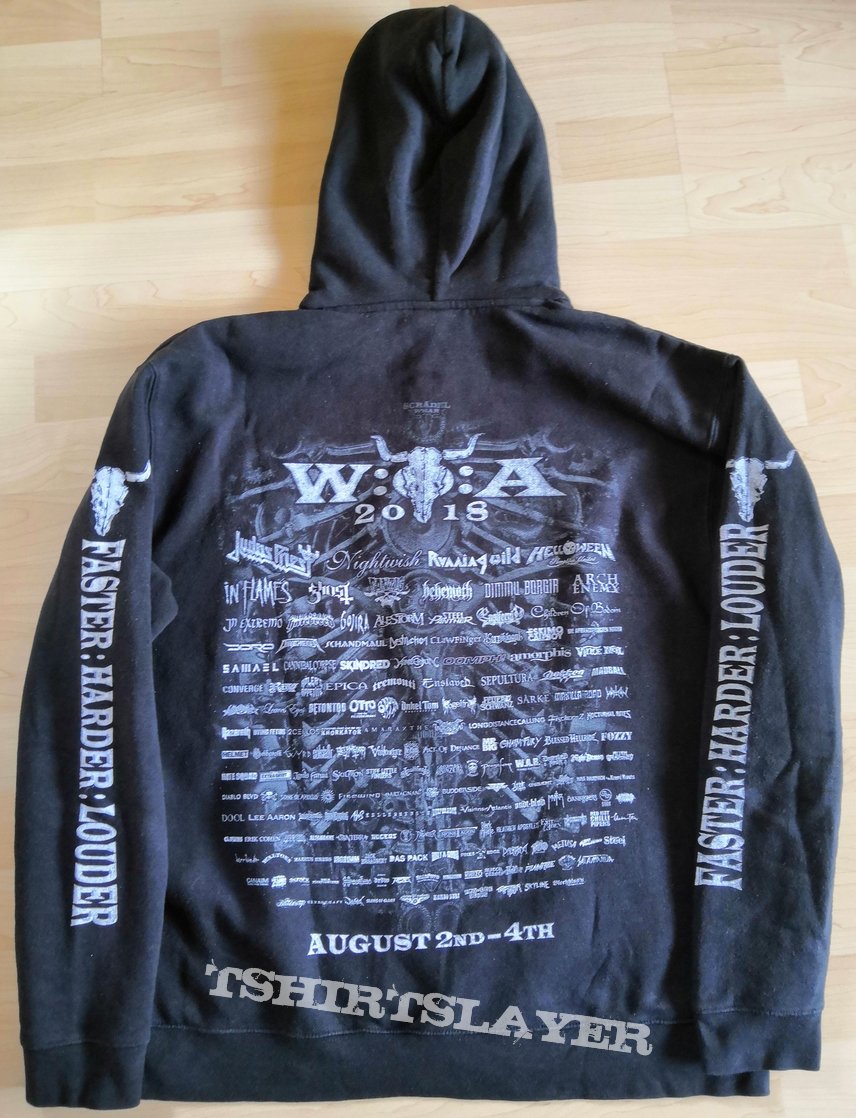 Wacken 2018 Zipper Hoodie (Bands on the back) | TShirtSlayer TShirt and  BattleJacket Gallery