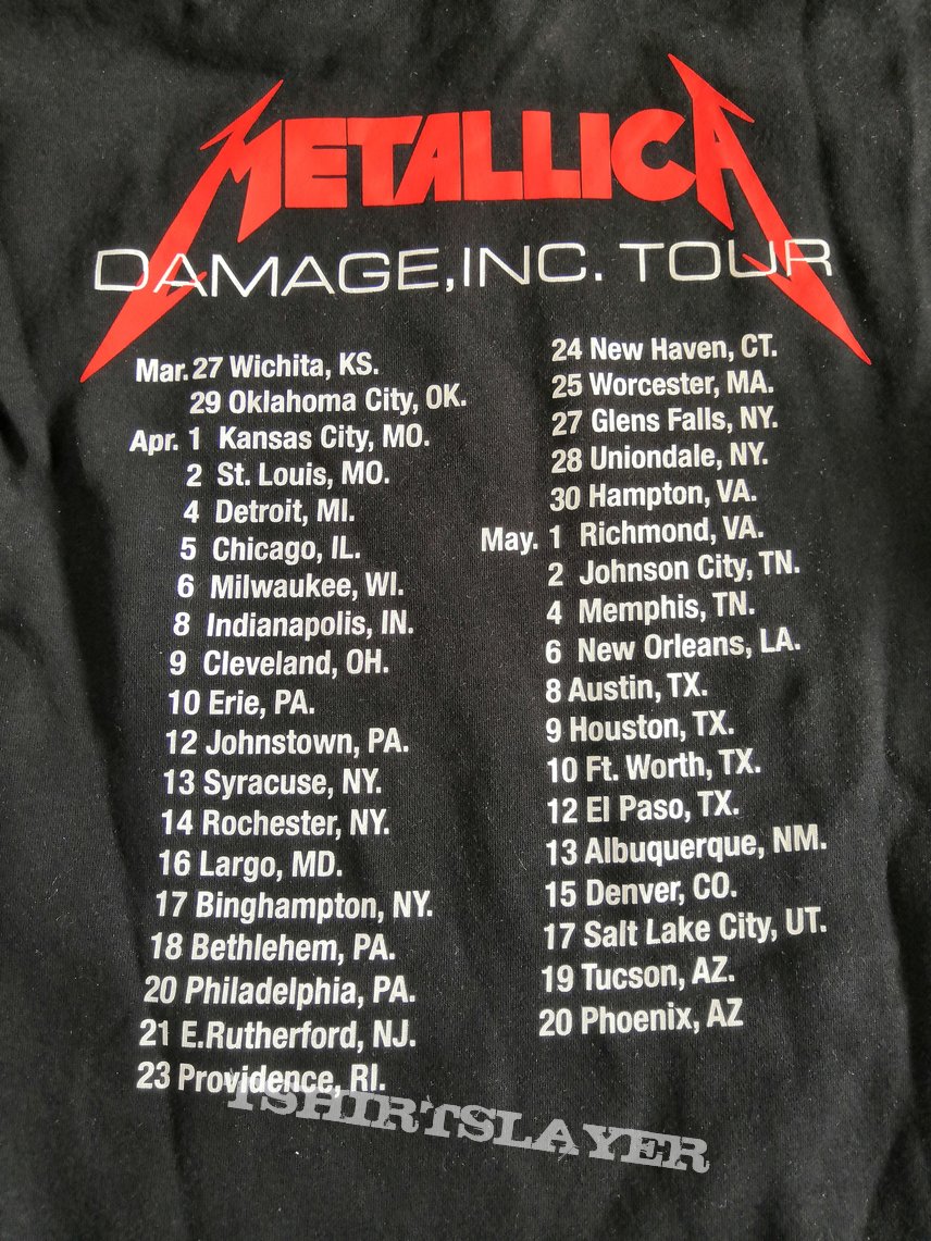 Metallica Damage Inc Tour Hoddie (Reprint 2019)