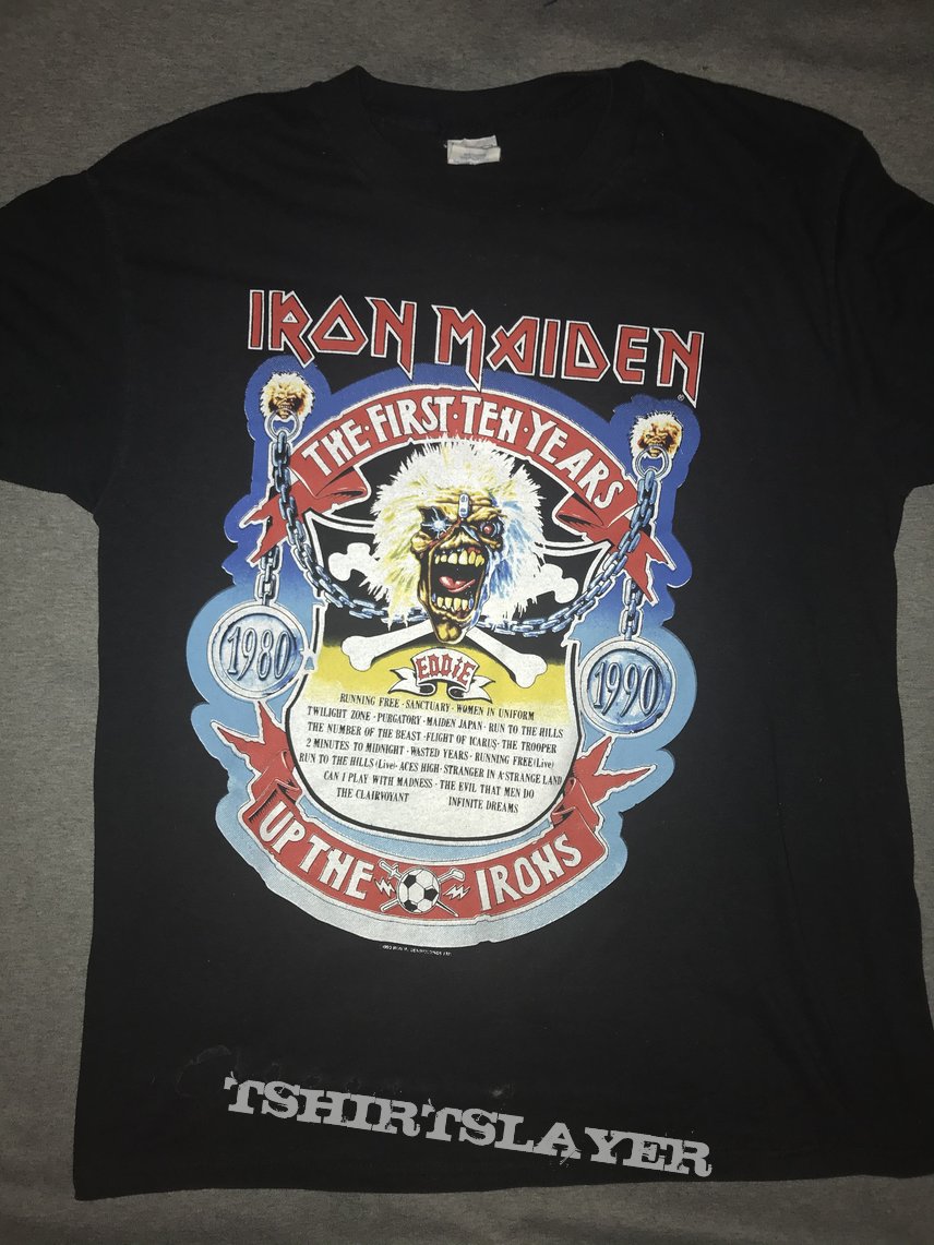 Iron Maiden The First 10 Years vintage shirt XL