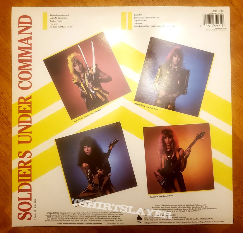Stryper Soldiers Under Command Vinyl