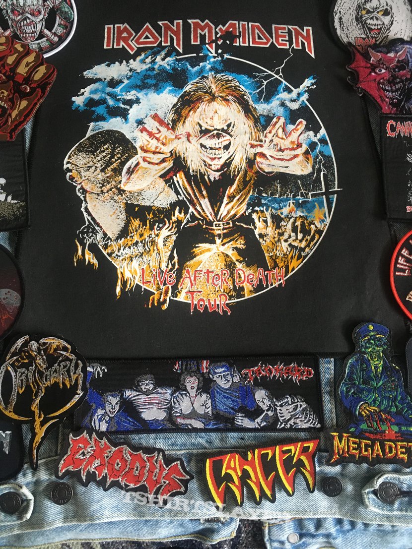 Iron Maiden Vest Lay Out