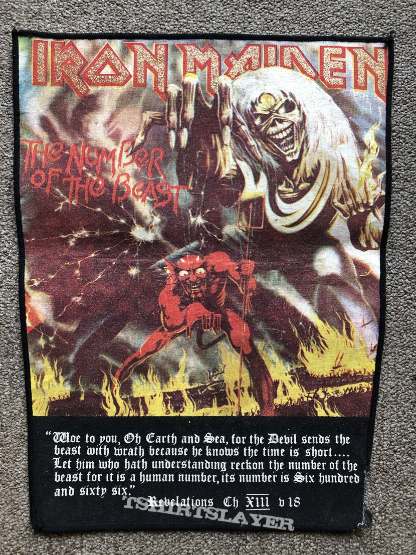 Iron Maiden Original Number of the Beast Back Patch