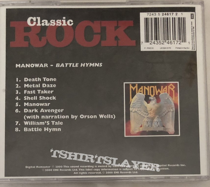 Manowar - Battle Hymns (Compact Disc)