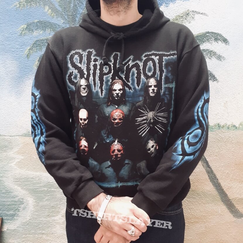 Slipknot 2000s Hoodie with printed sleeves