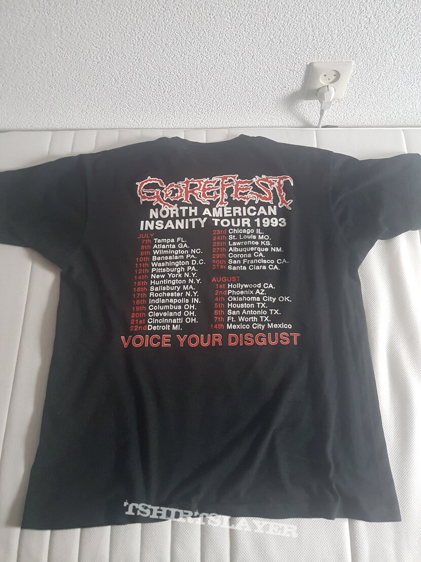 Gorefest False US tour 1993 t-shirt
