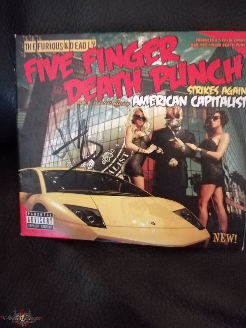 Five Finger Death Punch signed CD