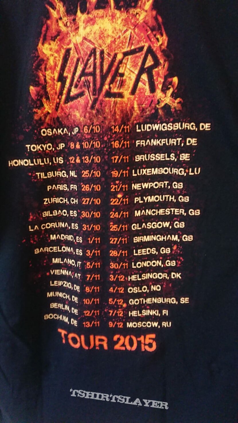 Slayer - Eagle In Flames - Tour 2015 - TS * XXL 