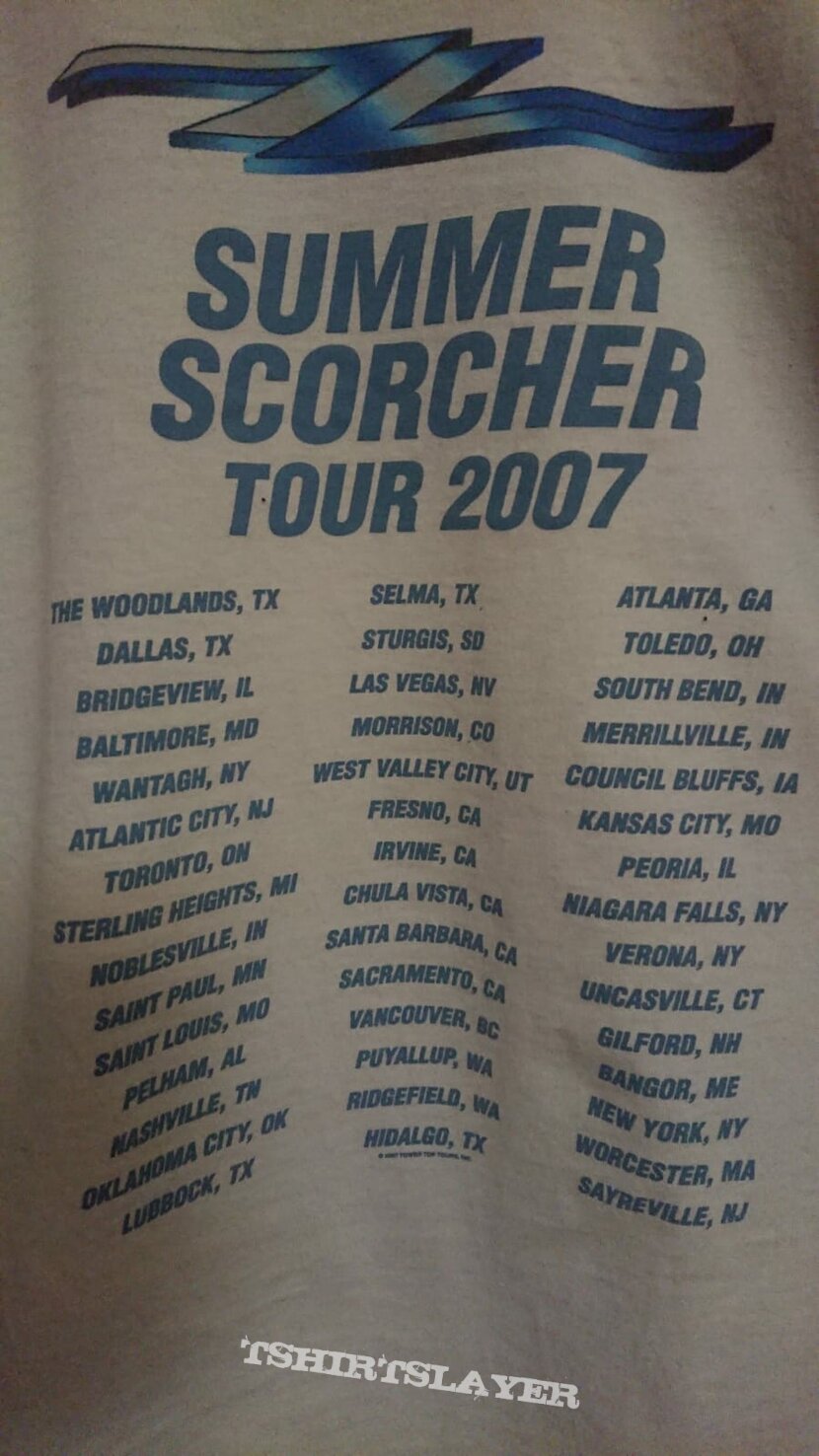 ZZ Top - Summer Scorcher Tour 2007 - LS *XL Baseball