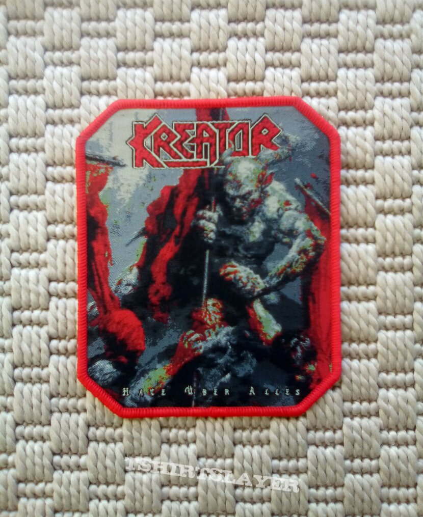 Kreator Hate Uber Alles Red Border Woven Patch 