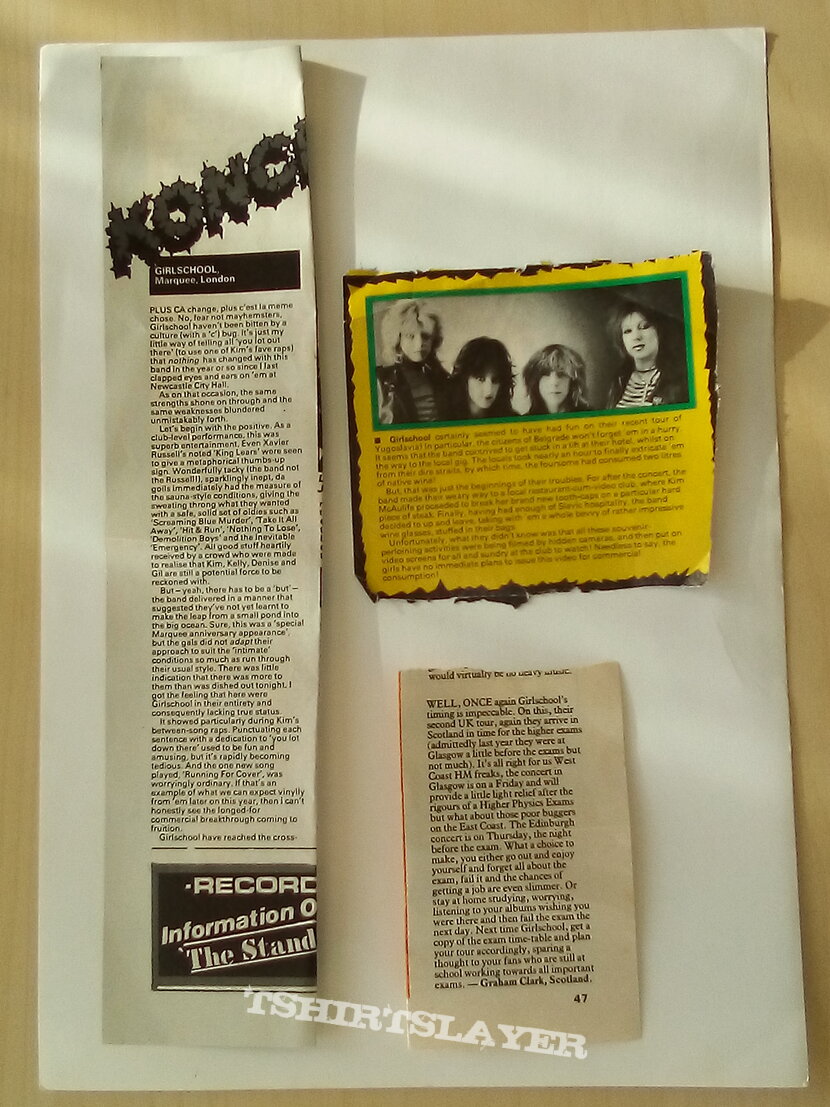 Girlschool Posters &amp; Clippings