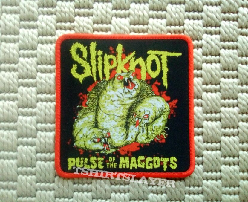 Slipknot Pulse Of The Maggots Red Border Woven Patch 