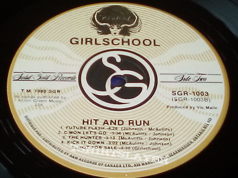 Girlschool Hit And Run ( Canada ) Vinyl LP