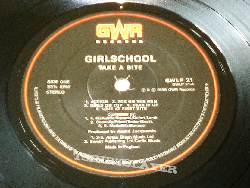 Girlschool Take A Bite Vinyl LP