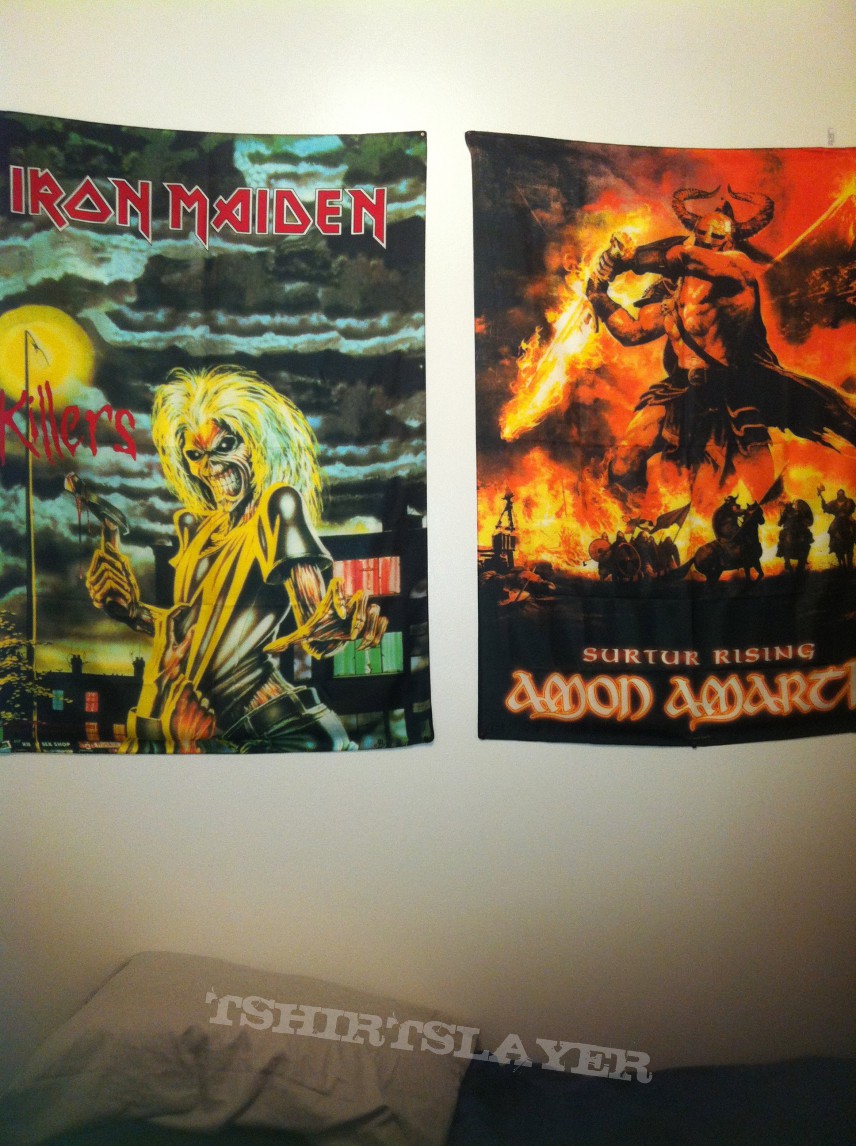 Maiden and Amon Amarth Banners