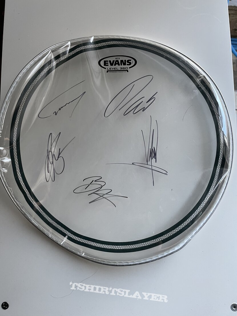 Sabaton drumskin - signed