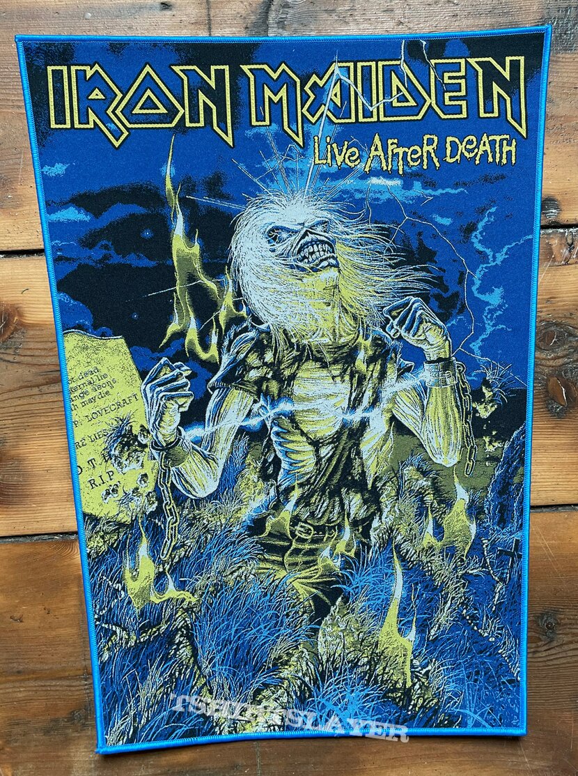 Iron Maiden - Life After Death woven backpatch (blue border)