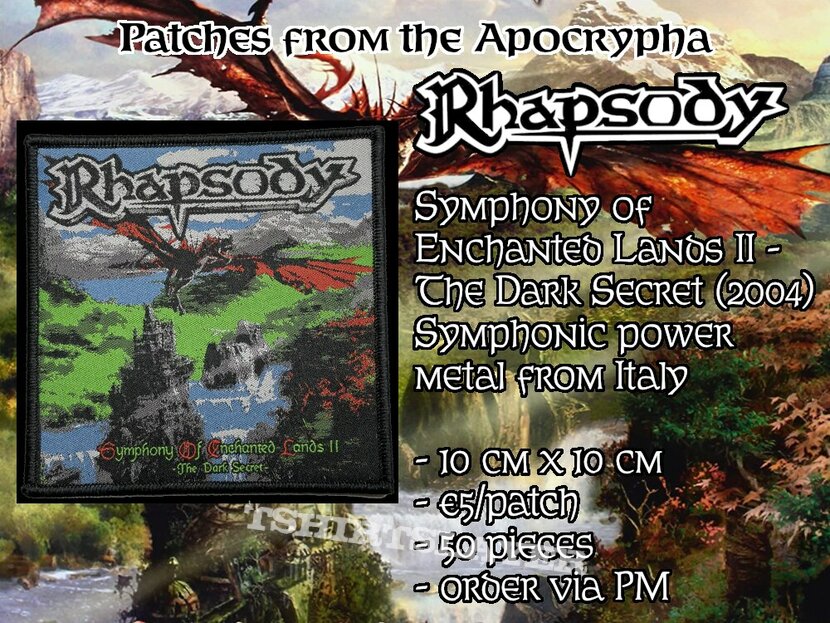 Rhapsody Of Fire Rhapsody - Symphony of Enchanted Lands II: The Dark Secret woven patch