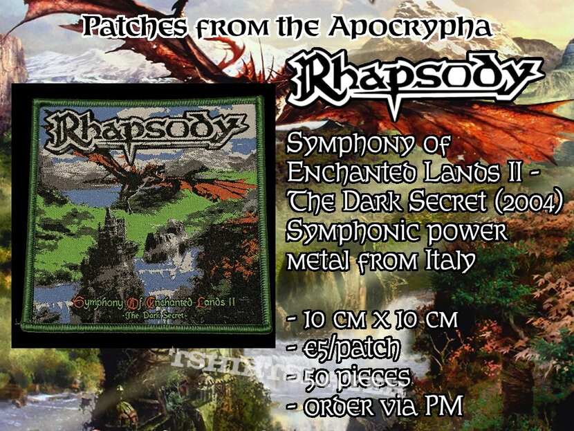 Rhapsody Of Fire Rhapsody - Symphony of Enchanted Lands II: The Dark Secret woven patch